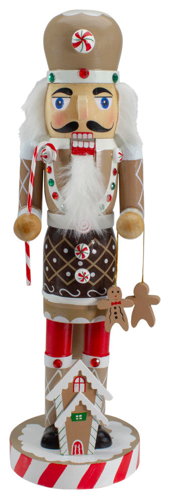 14" Gingerbread Kisses Wooden Christmas Nutcracker Chef