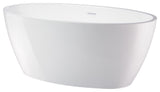 Vanity Art 55"x32" Acrylic Freestanding Soaking Bathtub, Pure White
