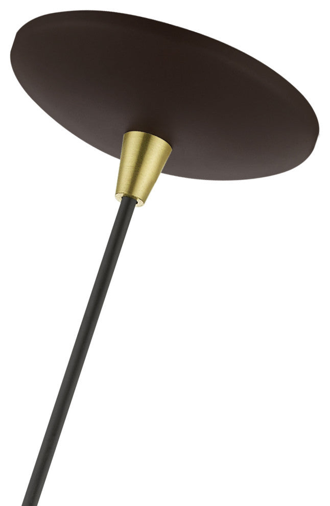 Linz 1 Light Bronze With Antique Brass Accents Pendant