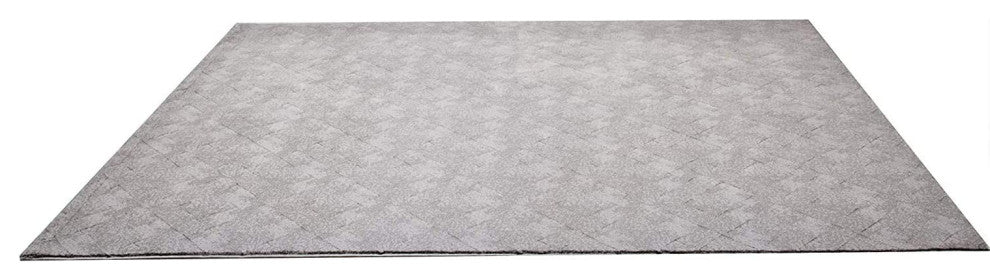 8" x 11" Gray Distressed Diamonds Area Rug