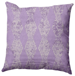 Pyramid Stripe Indoor/Outdoor Throw Pillow, Purple, 16x16"