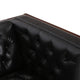 Elias Faux Leather Tufted 3 Seater Sofa, Midnight + Espresso