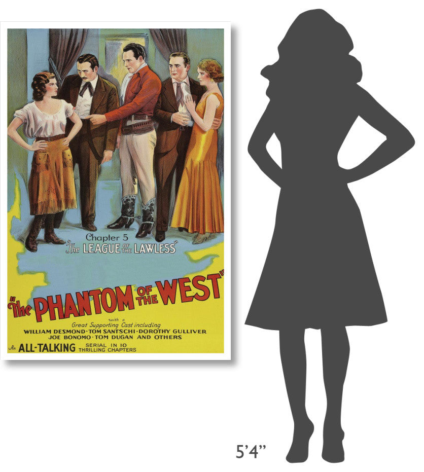 "Vintage Westerns: Phantom of the West - League of the Lawless" Print, 34"x50"