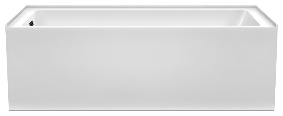 Grayley 66x30" Alcove Bathtub with Left-Hand Drain and Trim in Black