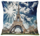 Magnificent Paris Eiffel TowerView Skyline Photography Throw Pillow, 16"x16"