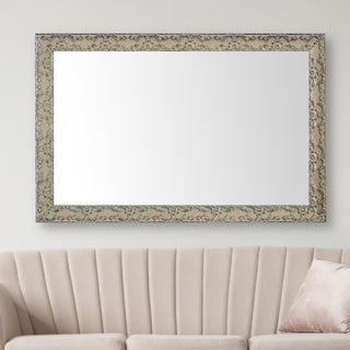Maricopa Framed Wall Mirror, Ivory, 28"x48"