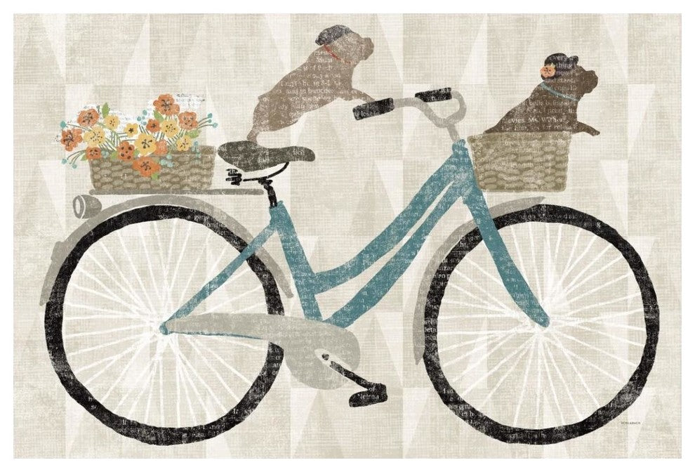 "Frenchie Ride" Digital Paper Print by Sue Schlabach, 50"x34"