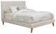 Britney Queen Upholstered Platform Bed, Light Grey Linen