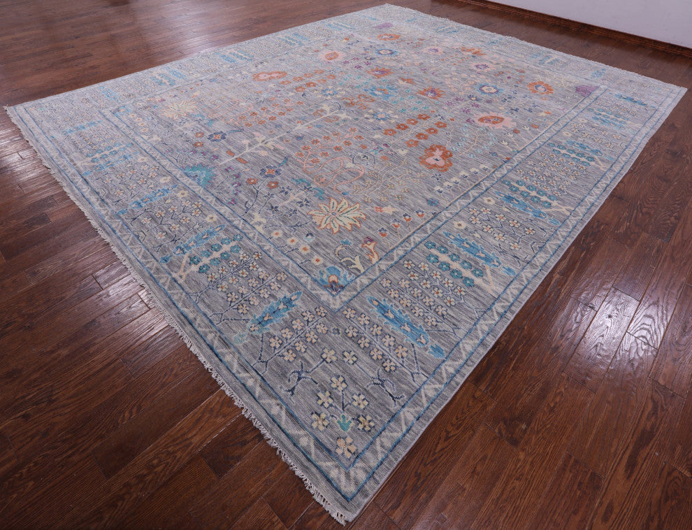 11' 11" X 14' 10" Turkish Oushak Hand-Knotted Wool Rug - Q15621