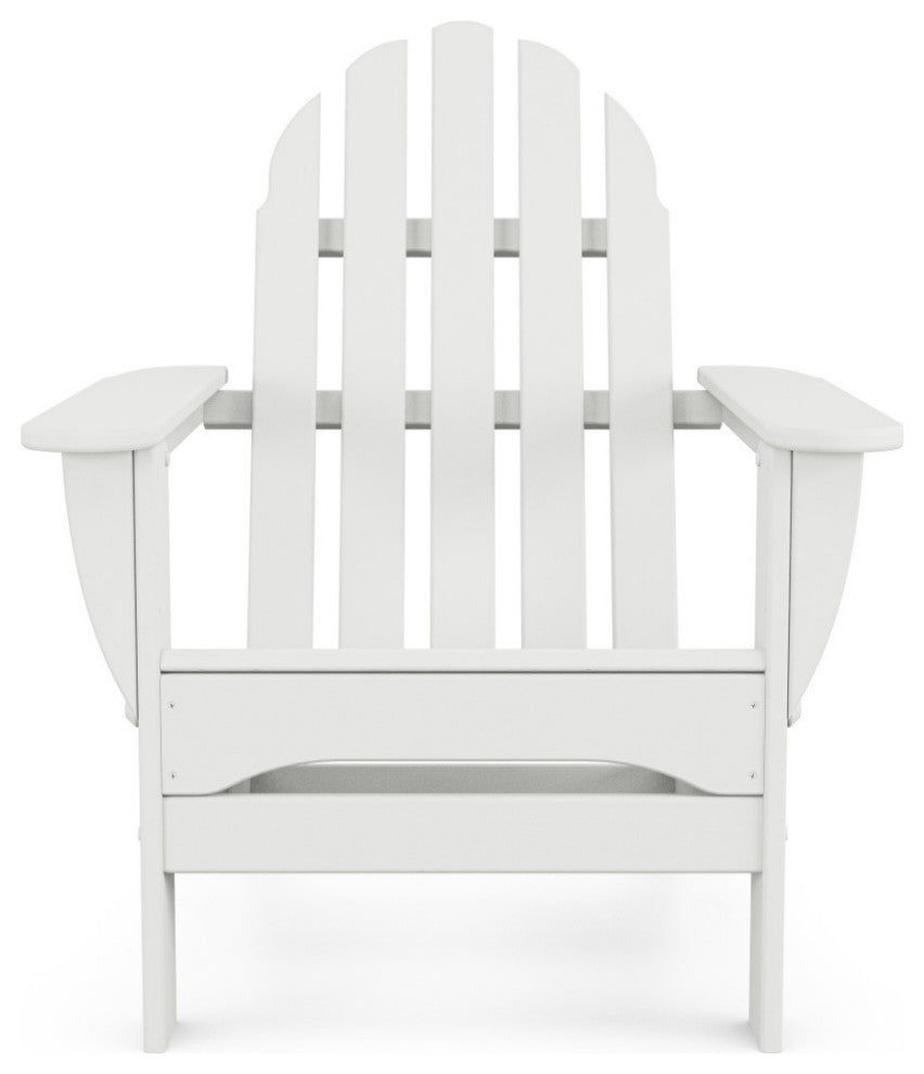 Polywood Classic Folding Adirondack Chair, White