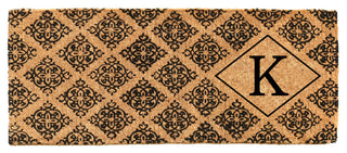 Regency Monogram Doormat, 18"x46"x1.5", K