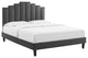 Elise Queen Performance Velvet Platform Bed MOD-6692-CHA