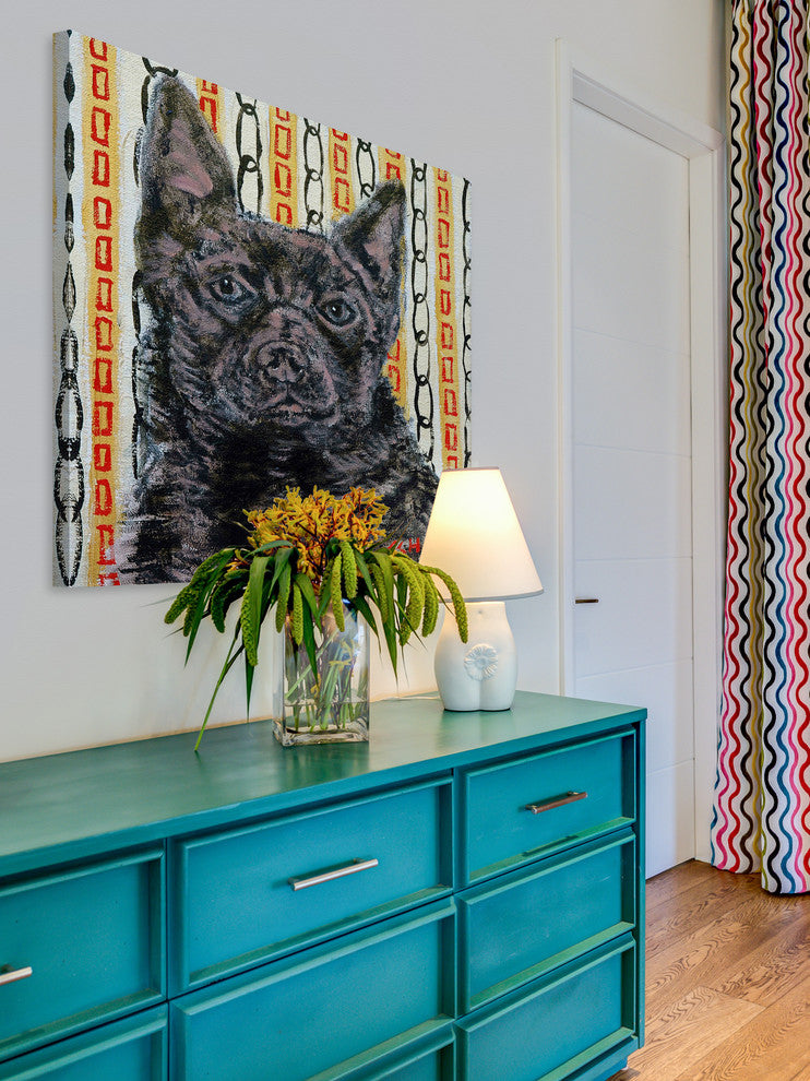 "Australian Kelpie" Painting Print on Wrapped Canvas, 18"x18"