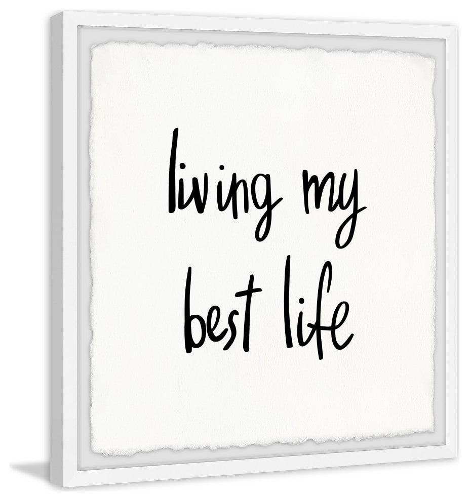 "Living My Best Life" Framed Painting Print, 12x12