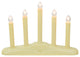 5-Light Christmas Candolier With Candles on Holly Berry and Bell Base Candle Lam