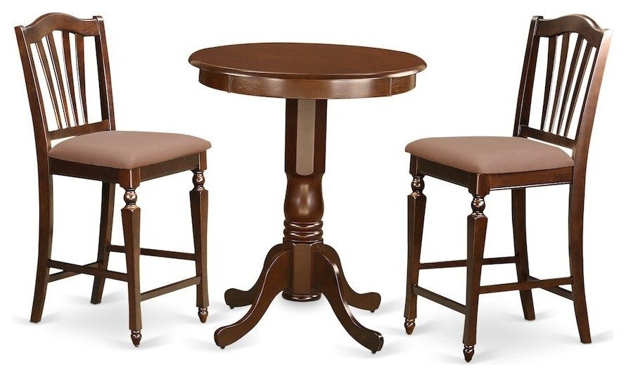 3-Piece Pub Table Set, Pub Table And 2 Kitchen Dining Chairs