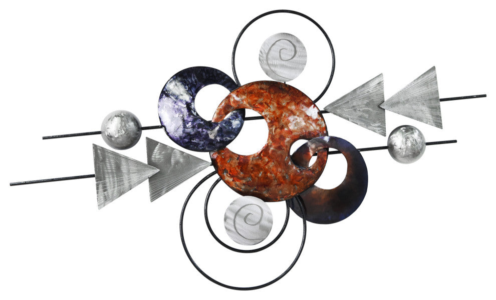 Hand Painted Etched Metal Wall Sculpture, Multi Color, Target