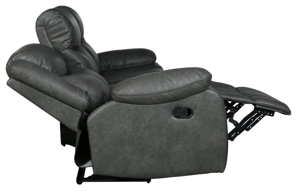 Arlington Leather Air Reclining Sofa Gray