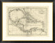 "Chart of the West Indies, 1795" Framed Digital Print by Mathew Carey, 46x37"