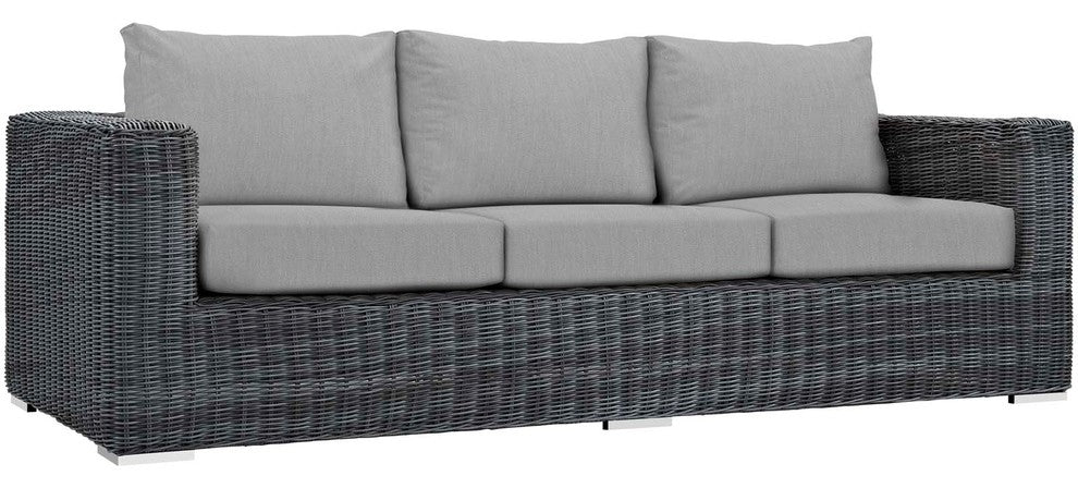 Summon 9 Piece Outdoor Patio Sunbrella Modern Sectional Set