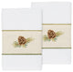 Linum Home Turkish Cotton Pierre 2-Piece Embellished Hand Towel Set, White