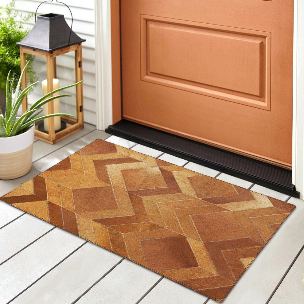 Indoor/Outdoor Stetson SS5 Spice Machine Washable 1'8" x 2'6" Rug