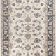 5' X 8' Ivory Or Grey Floral Vines Bordered Area Rug