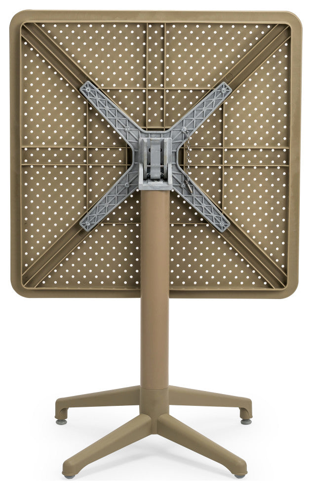 Omax Decor Flip Folding Plastic Outdoor or Indoor Bistro Dining Table 27.6 inch,
