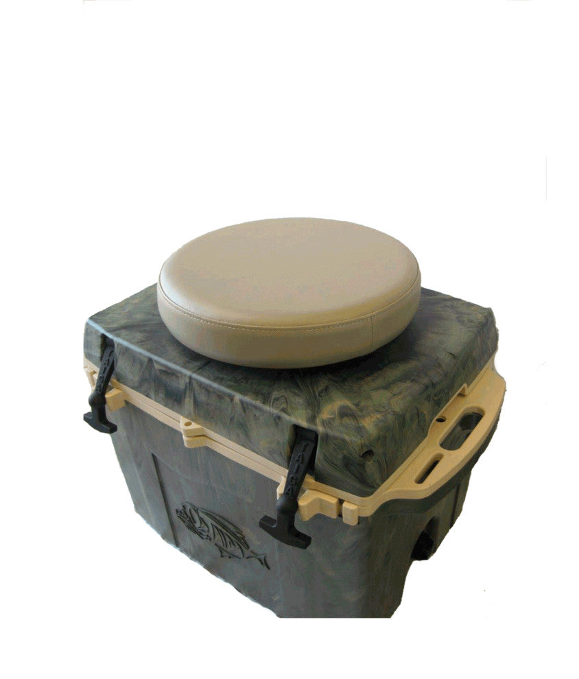 27 Qt Woodland Camo Cooler With Swivel Seat