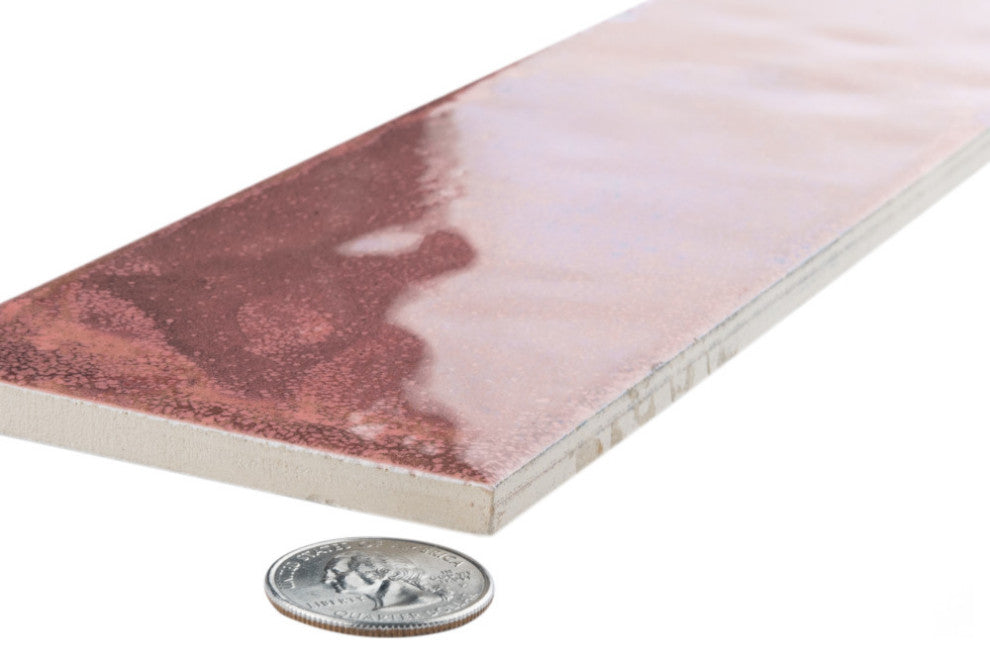 Luca Garnet with Antimicrobial Glaze Ceramic Wall Tile