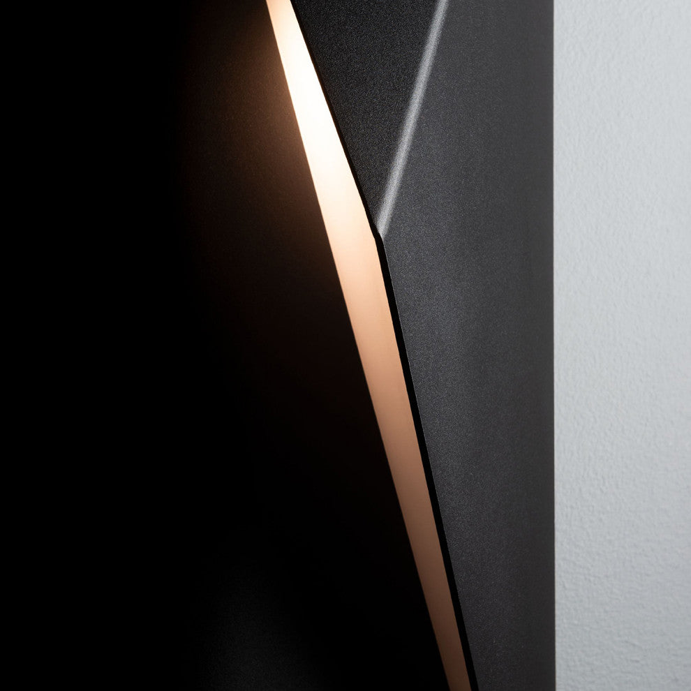 Carbon Outdoor Sconce, 24.9", Coastal Black, Right Orientation