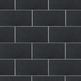 Piscina Brick Matte Nero Porcelain Floor and Wall Tile