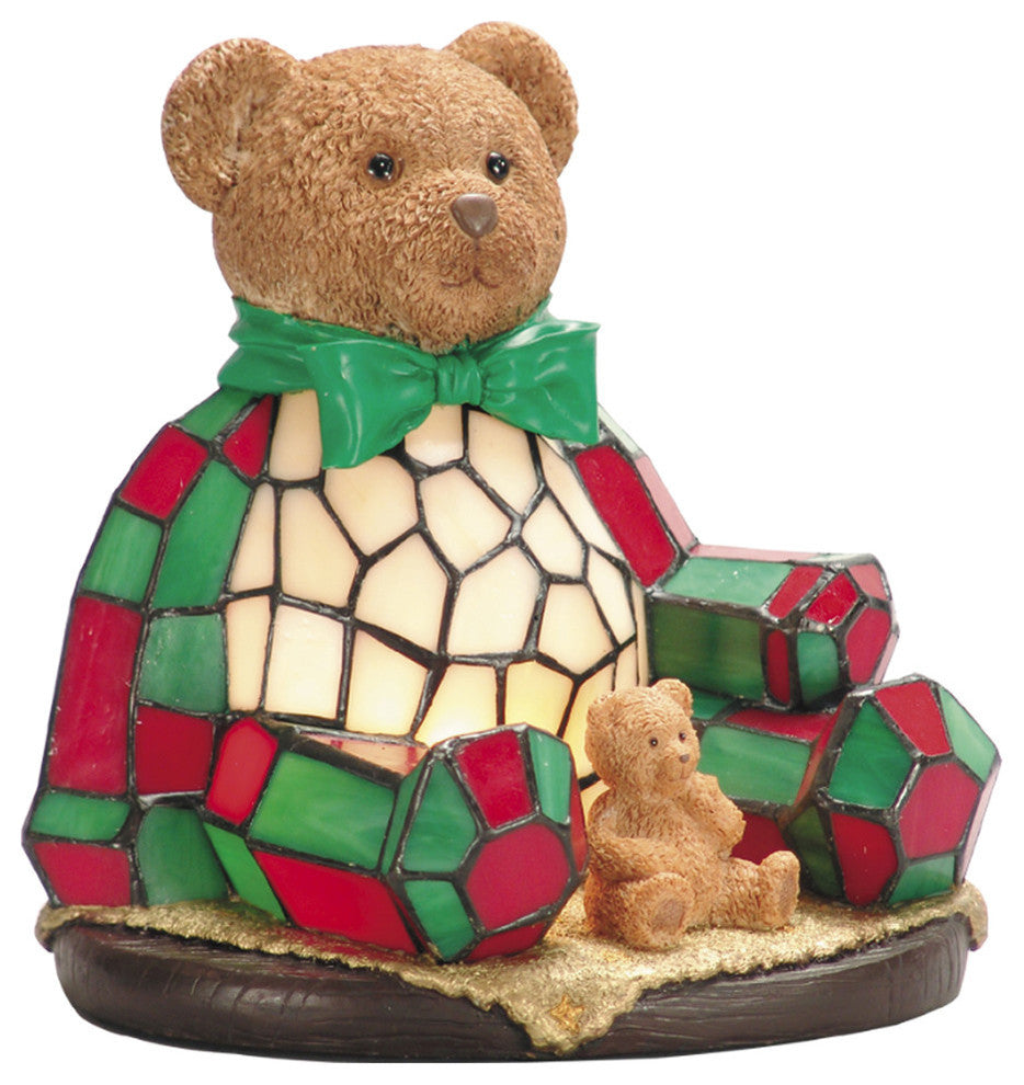Dale Tiffany Handmade Christmas Noel Bear Accent Lamp