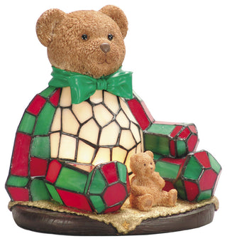 Dale Tiffany Handmade Christmas Noel Bear Accent Lamp