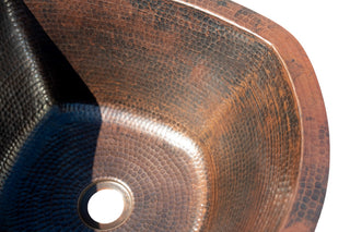 17" Corner Copper Sink