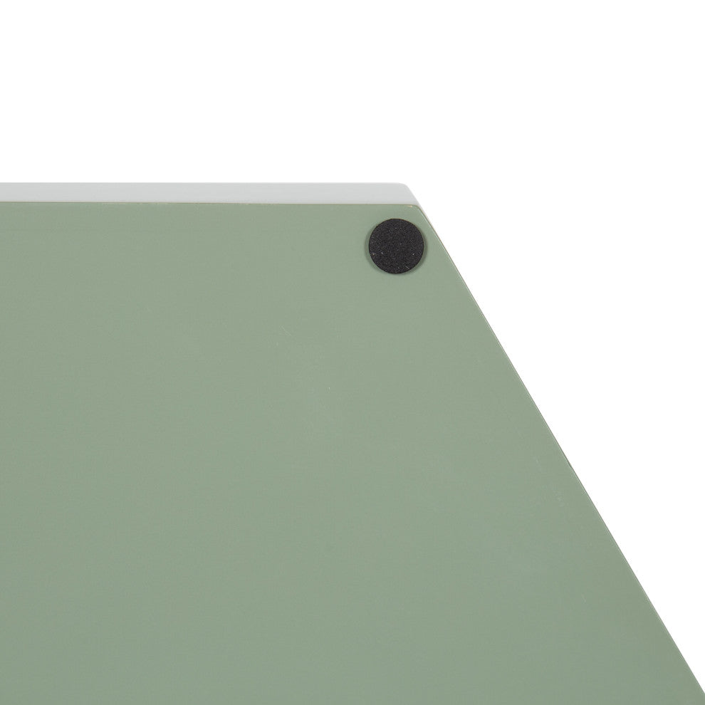 Lipton Hexagon Decorative Tray With Metal Handles, Green, 18"x18"