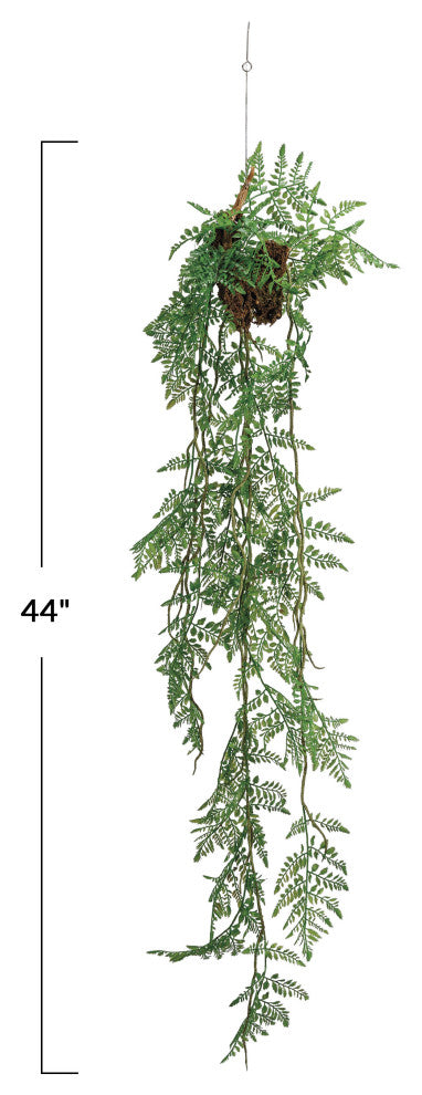 Verdant Polyethylene Hanging Kokedama, Green