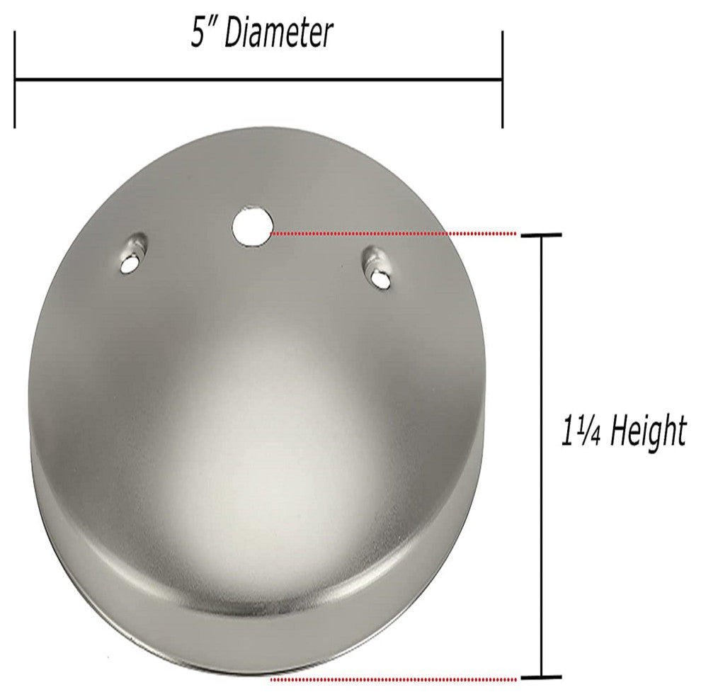 21524-12 Light Fixture Canopy Kit, 5" Dia., Brushed Pewter 2 Pack