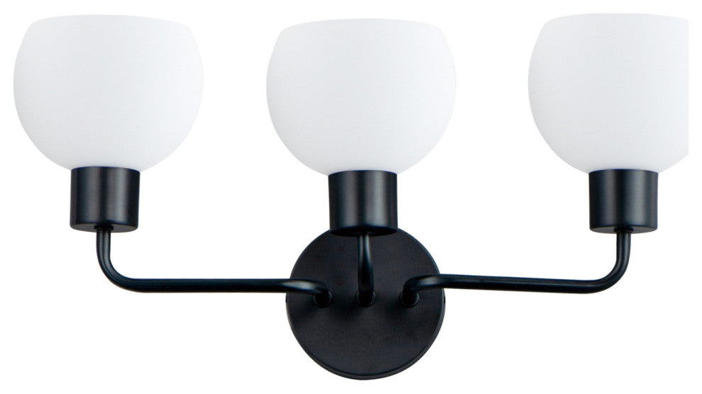 Maxim 11273SW Coraline 3 Light 22"W Bathroom Vanity Light - Black