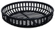 Black Round Rattan Decorative Tray