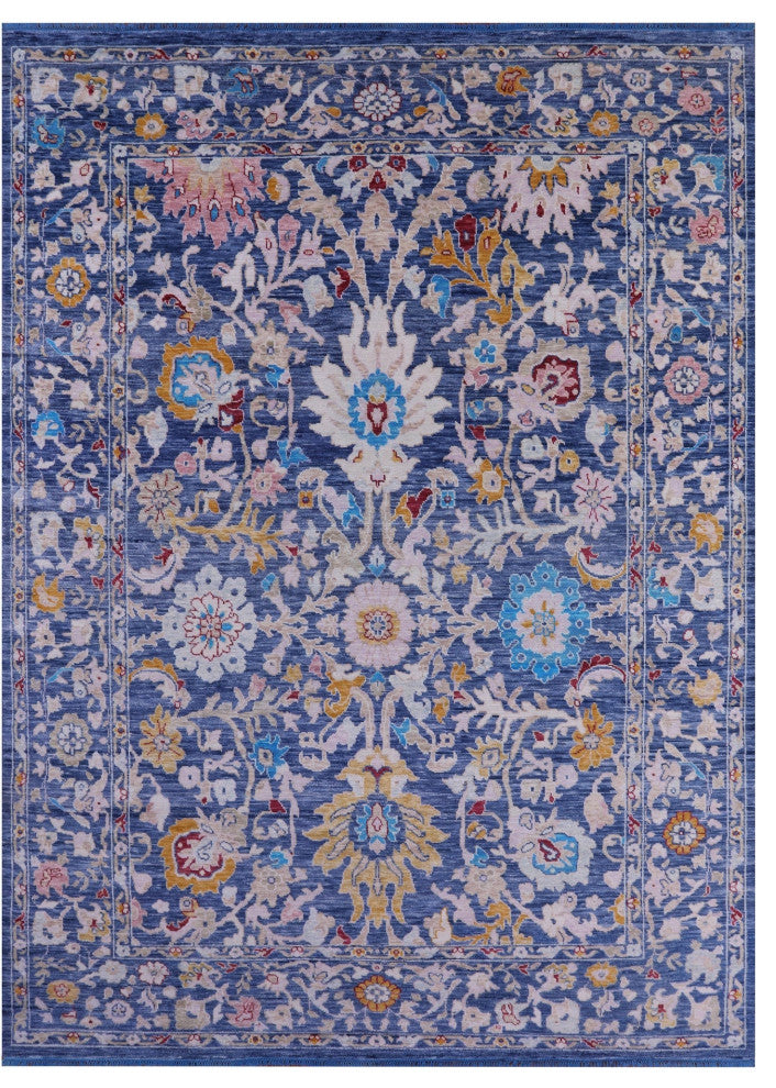 Turkish Oushak Handmade Wool Rug 10' 0" X 14' 1" - Q13443