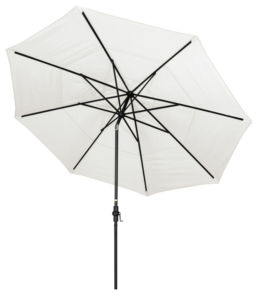11' Aluminum Umbrella Collar Tilt Matted Black, Canvas