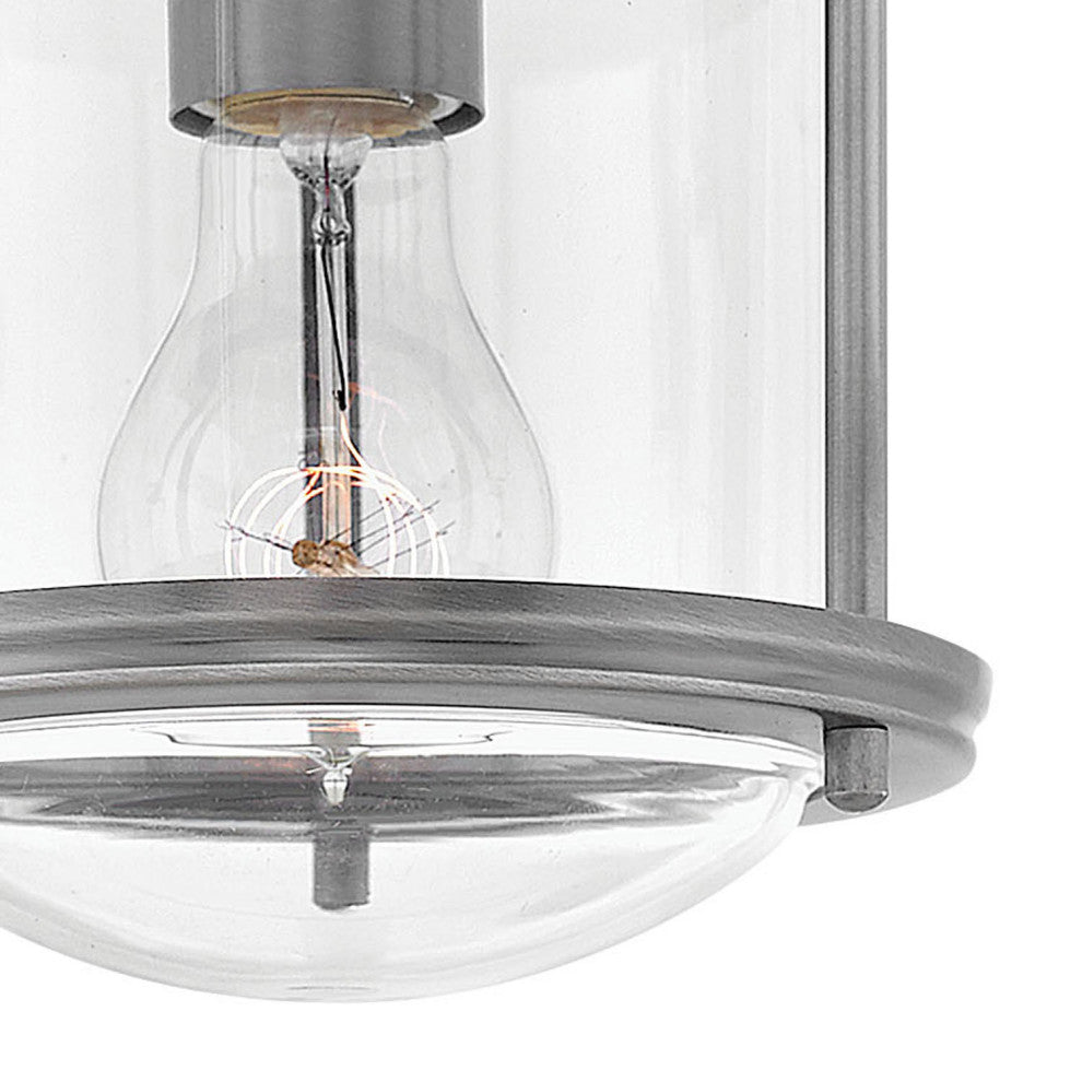 Hinkley Hadley Small Flush Mount, Antique Nickel With Clear Glass