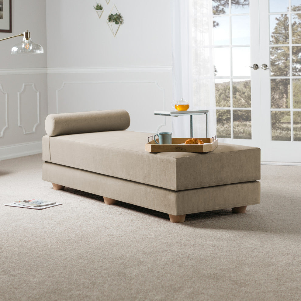Alon Daybed Queen Size Convertible Sleeper, Ivory