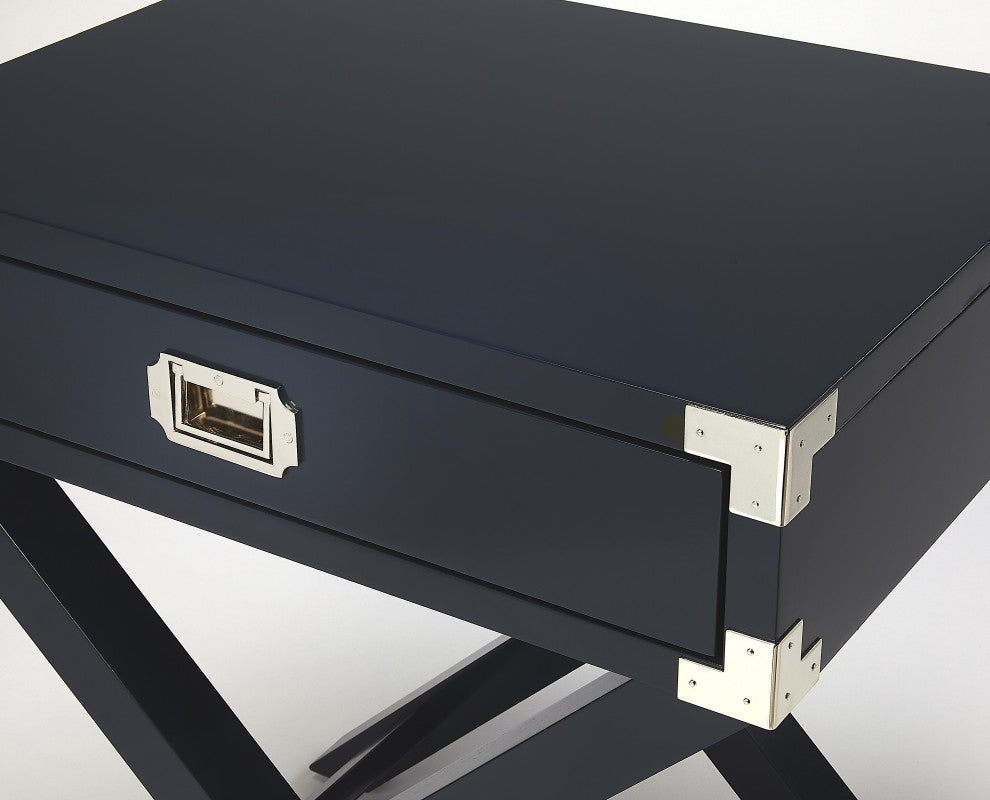Anew Blue Campaign Side Table, 5258291