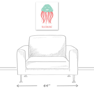 Hello Darling Jellyfish 16x20 Canvas Wall Art