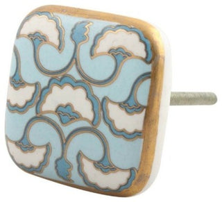 Set of Four Square Ceramic Drawer Knob