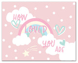 How Loved Pink Rainbow 20x16 Canvas Wall Art