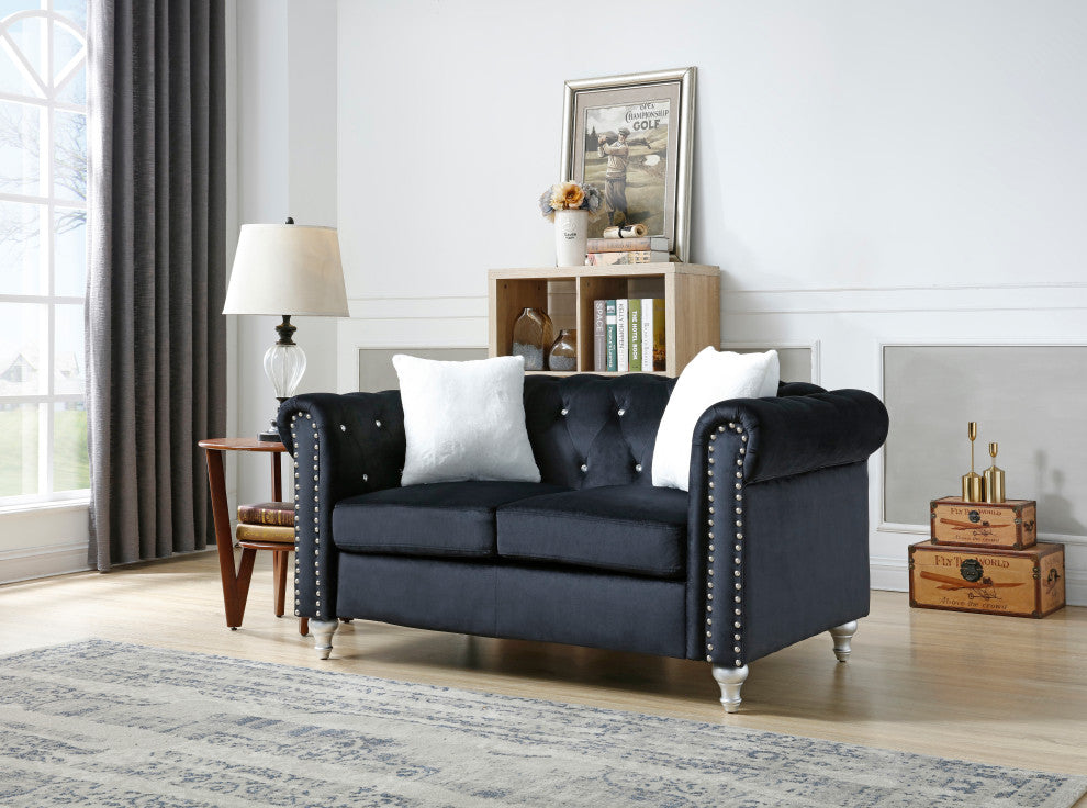 Raisa Loveseat, Black