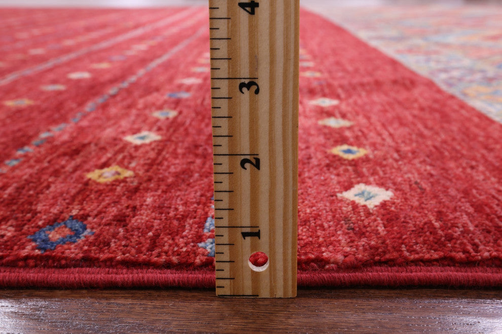 8' 0" X 9' 9" Hand-Knotted Khorjin Super Kazak Wool Rug Q10744